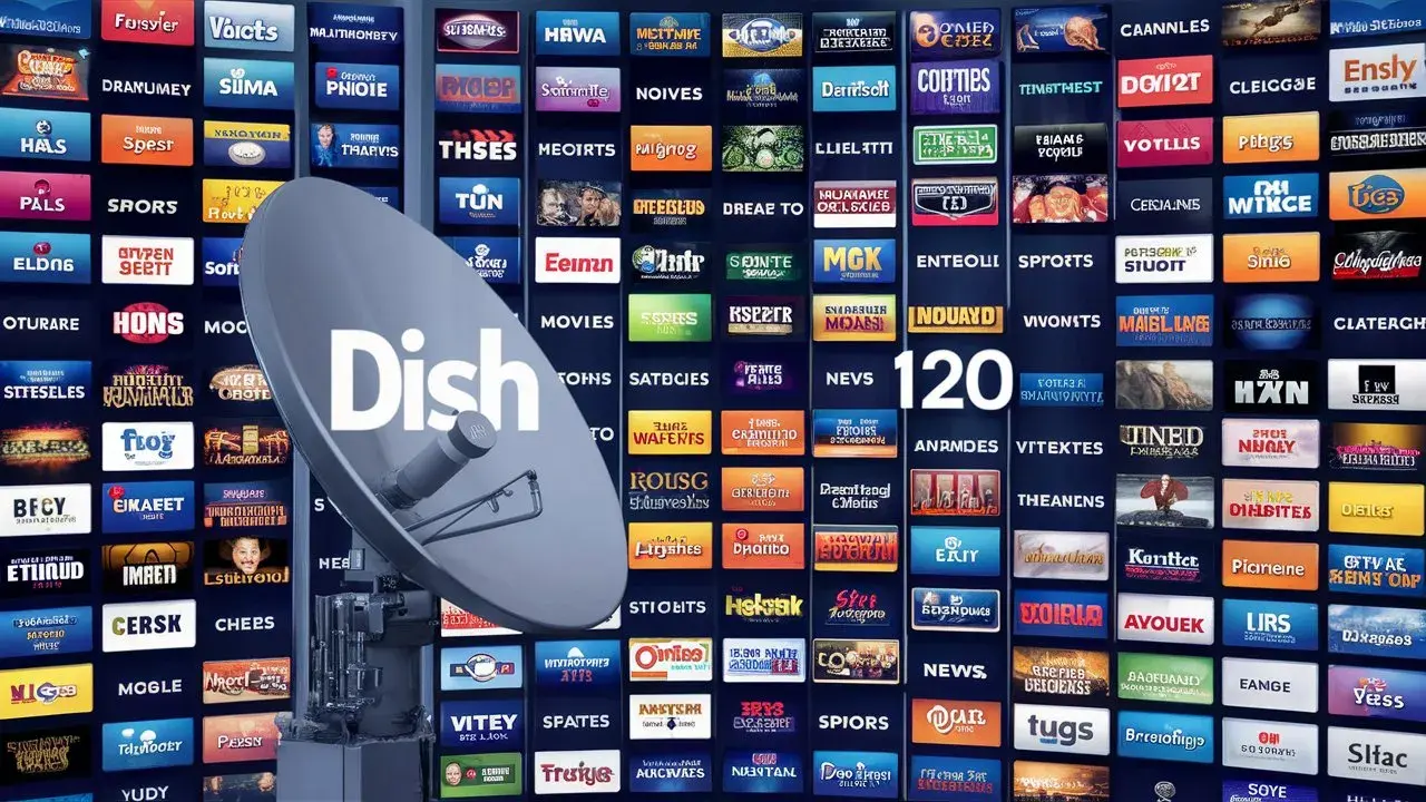 What channels are included in DISH 120 package?