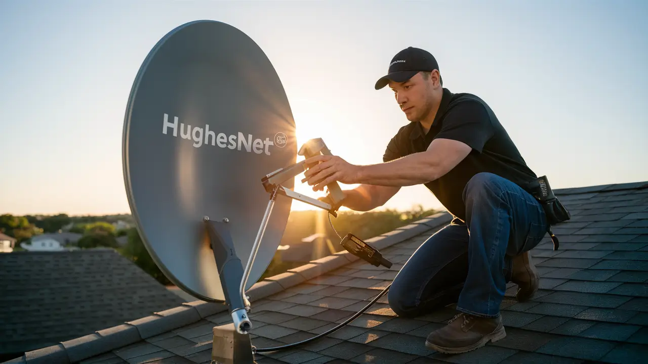 Does HughesNet require a satellite dish?