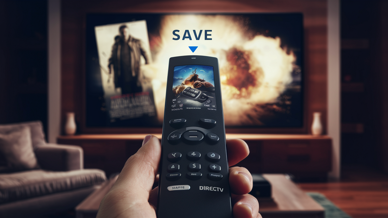 How do you save a movie on DIRECTV?