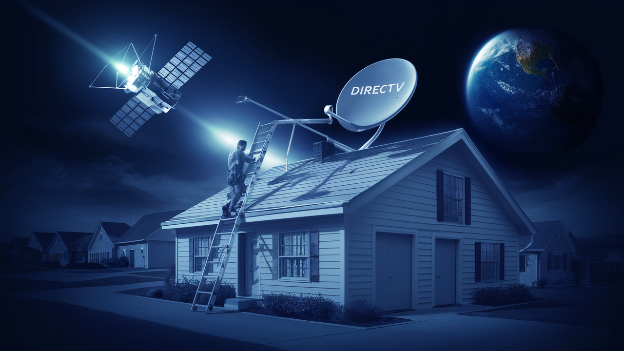 How does DIRECTV connect to your house?