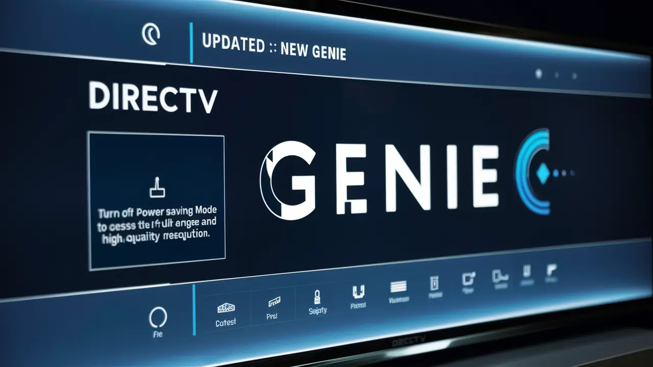 How To Turn Off Power Saving Mode Directv New Genie Menus?