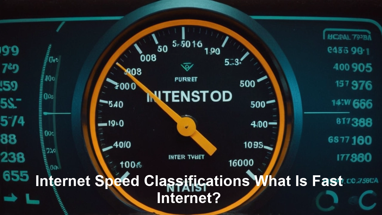 Internet Speed Classifications What Is Fast Internet?