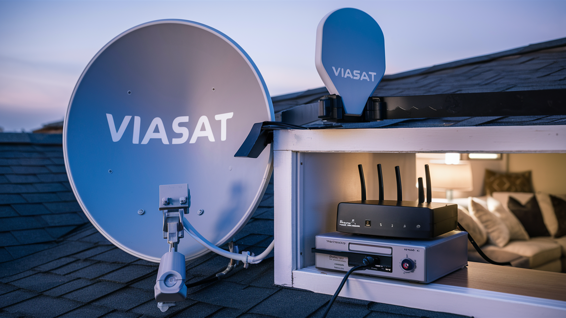 What equipment is needed for Viasat internet?