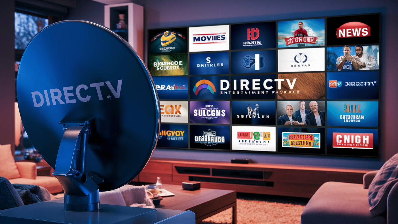 What is included in the DIRECTV entertainment package?