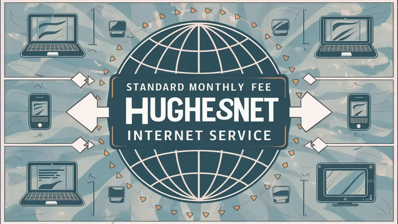 What is the Hughesnet standard monthly fee?