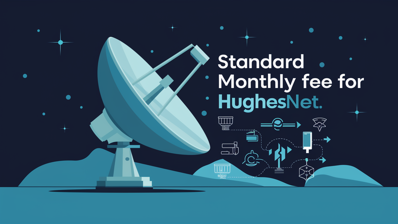 What is the standard monthly fee for Hughesnet?